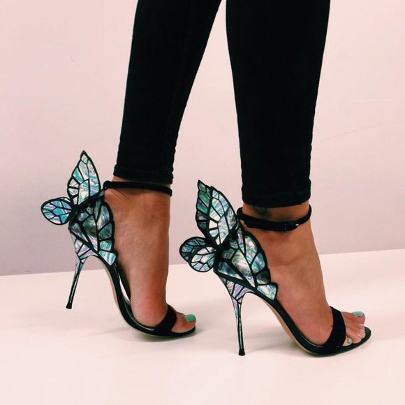 Black butterfly heels - Picture 1 of 5